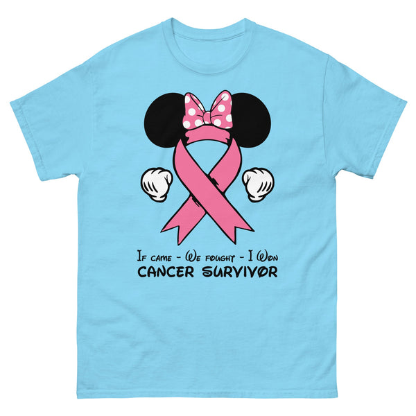 Breast Cancer Mouse Dot Bow Tee - JohnVsGBMSkyS