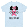 Breast Cancer Mouse Dot Bow Tee - JohnVsGBMLight BlueS