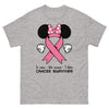 Breast Cancer Mouse Dot Bow Tee - JohnVsGBMSport GreyS