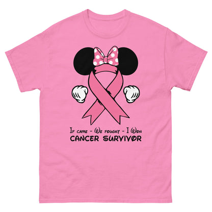 Breast Cancer Mouse Dot Bow Tee - JohnVsGBMAzaleaS