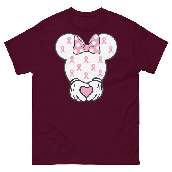 Breast Cancer Mouse Heart Tee - JohnVsGBMMaroonS