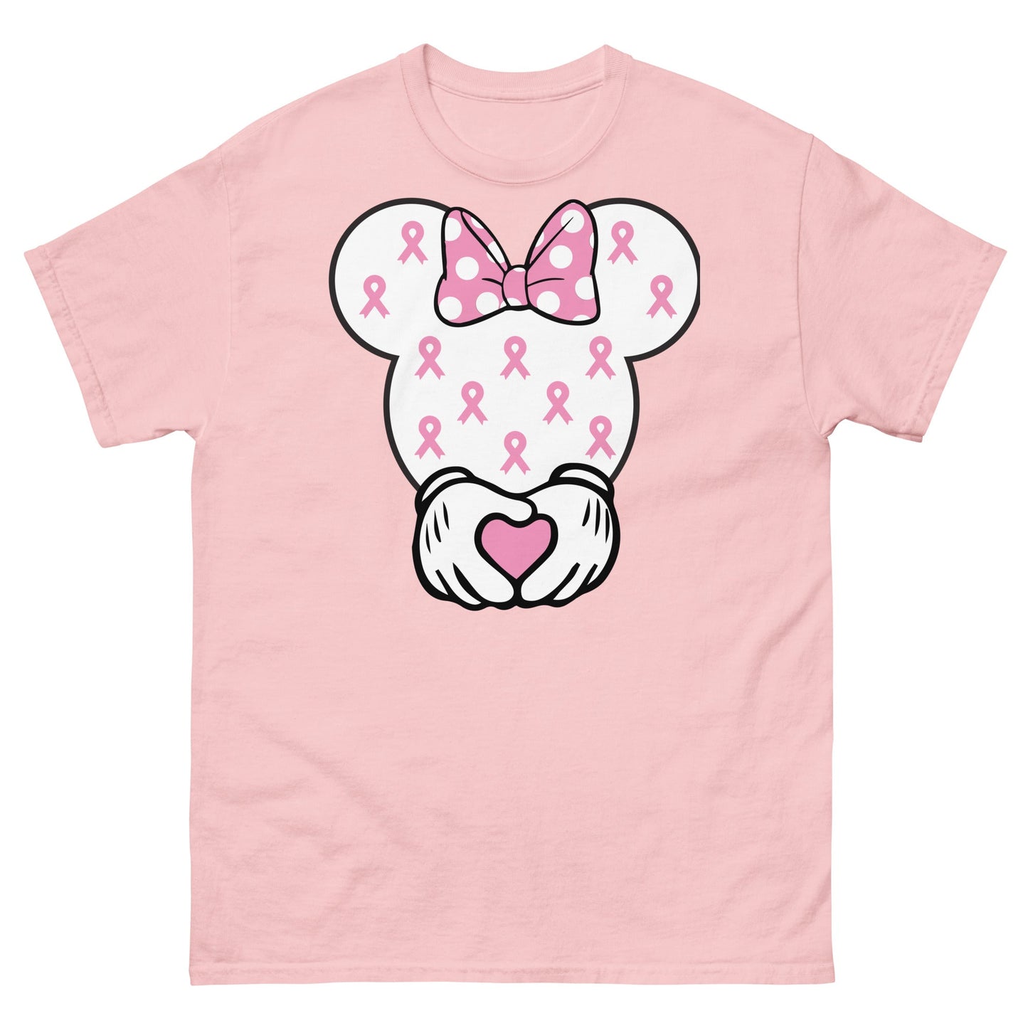 Breast Cancer Mouse Heart Tee - JohnVsGBMLight PinkS