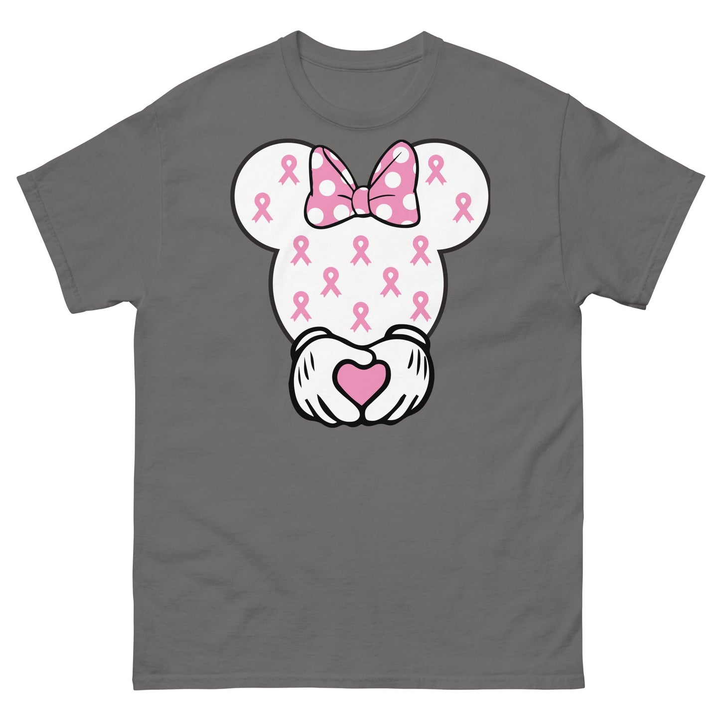 Breast Cancer Mouse Heart Tee - JohnVsGBMCharcoalS