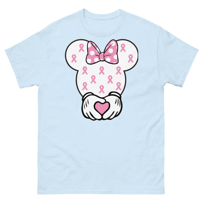 Breast Cancer Mouse Heart Tee - JohnVsGBMLight BlueS