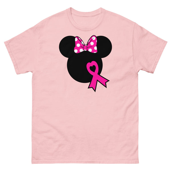 Breast Cancer Mouse Light Bow Tee - JohnVsGBMLight PinkS