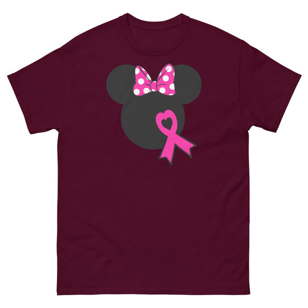 Breast Cancer Mouse Light Bow Tee - JohnVsGBMMaroonS