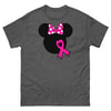 Breast Cancer Mouse Light Bow Tee - JohnVsGBMDark HeatherS