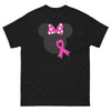 Breast Cancer Mouse Light Bow Tee - JohnVsGBMBlackS