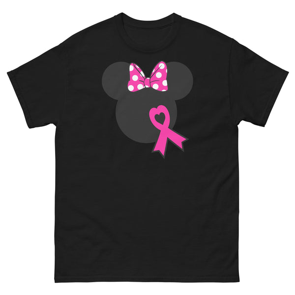 Breast Cancer Mouse Light Bow Tee - JohnVsGBMBlackS