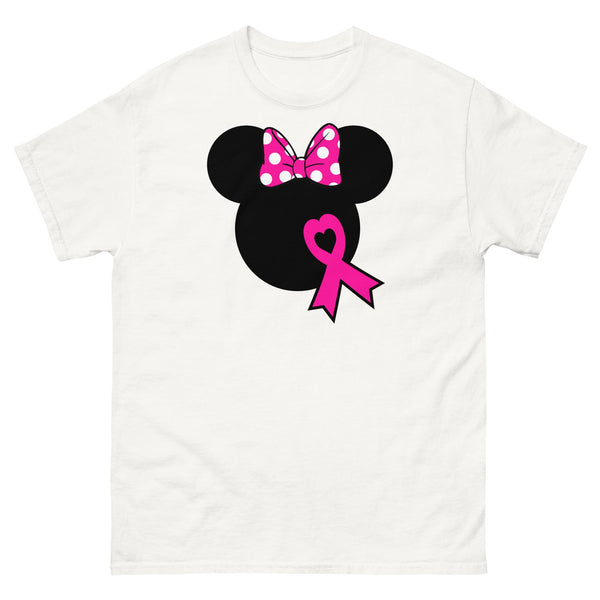 Breast Cancer Mouse Light Bow Tee - JohnVsGBMWhiteS