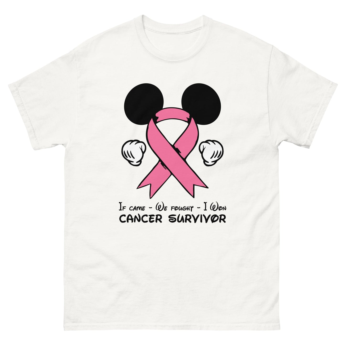 Breast Cancer Mouse Light Pink Ribbon Tee - JohnVsGBMWhiteS