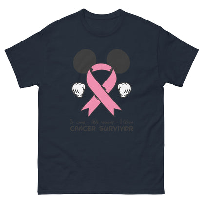 Breast Cancer Mouse Light Pink Ribbon Tee - JohnVsGBMNavyS