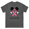 Breast Cancer Mouse Light Pink Ribbon Tee - JohnVsGBMDark HeatherS