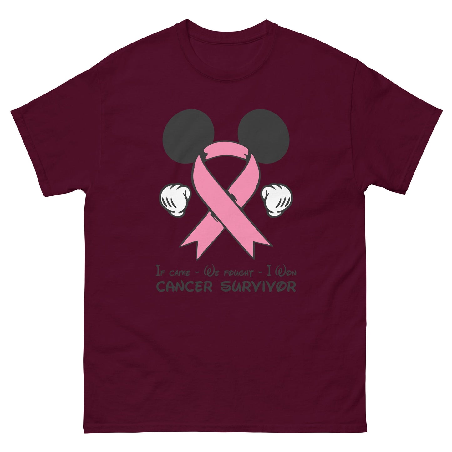 Breast Cancer Mouse Light Pink Ribbon Tee - JohnVsGBMMaroonS