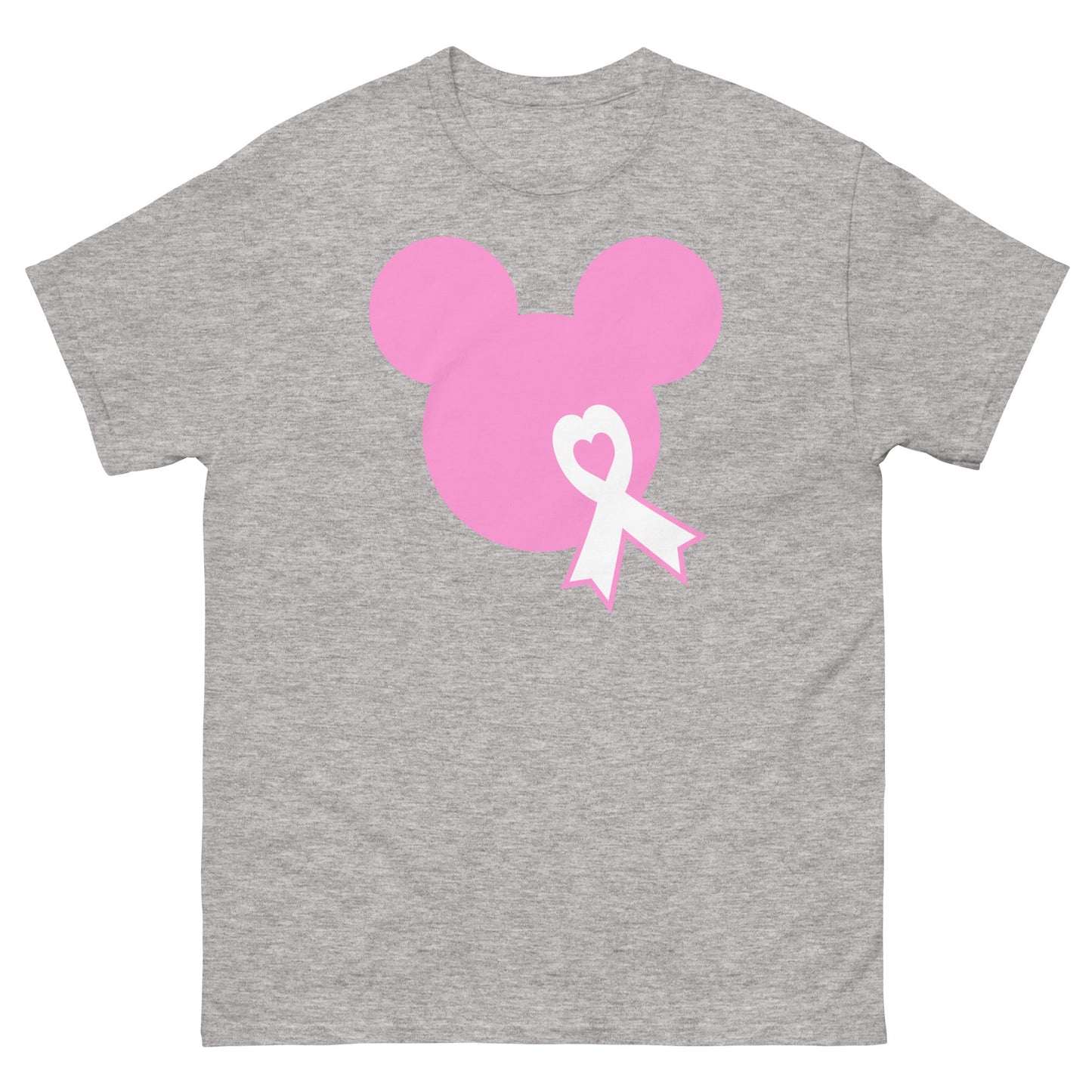 Breast Cancer Mouse Light Pink Tee - JohnVsGBMSport GreyS