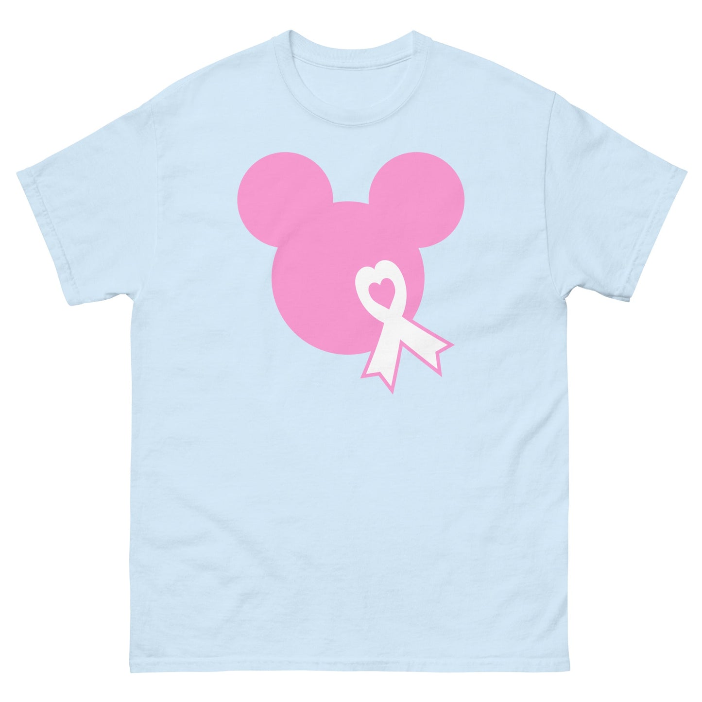 Breast Cancer Mouse Light Pink Tee - JohnVsGBMLight BlueS