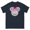 Breast Cancer Mouse Pink Bow Tee - JohnVsGBMNavyS