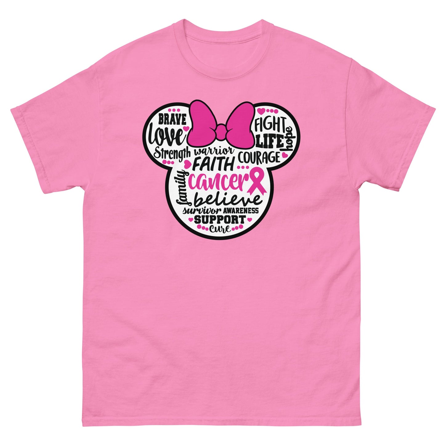 Breast Cancer Mouse Pink Bow Tee - JohnVsGBMAzaleaS