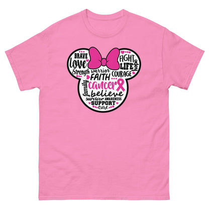 Breast Cancer Mouse Pink Bow Tee - JohnVsGBMAzaleaS