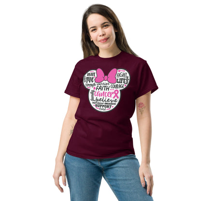 Breast Cancer Mouse Pink Bow Tee - JohnVsGBMWhiteS