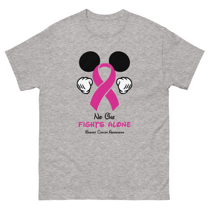 Breast Cancer Mouse Pink Ribbon Tee - JohnVsGBMSport GreyS