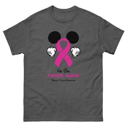 Breast Cancer Mouse Pink Ribbon Tee - JohnVsGBMDark HeatherS