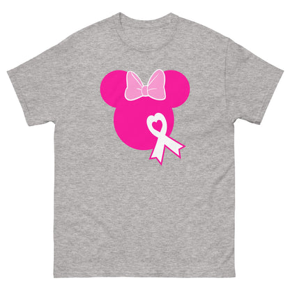 Breast Cancer Mouse Solid Pink Tee - JohnVsGBMSport GreyS