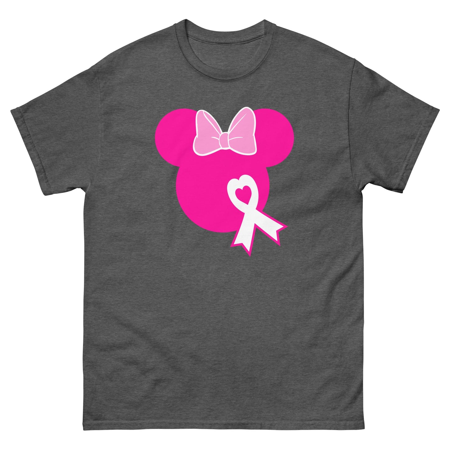 Breast Cancer Mouse Solid Pink Tee - JohnVsGBMDark HeatherS