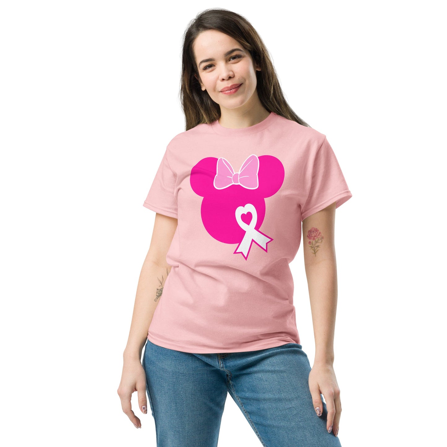 Breast Cancer Mouse Solid Pink Tee - JohnVsGBMWhiteS