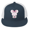 Breast Cancer Mouse Themed Cap - JohnVsGBMNavy/ White