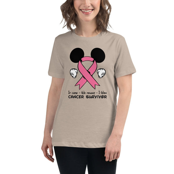 Breast Cancer Mouse Women's Light Pink Tee - JohnVsGBMHeather StoneS