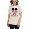 Breast Cancer Mouse Women's Light Pink Tee - JohnVsGBMHeather Prism NaturalS