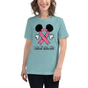 Breast Cancer Mouse Women's Light Pink Tee - JohnVsGBMHeather Blue LagoonS