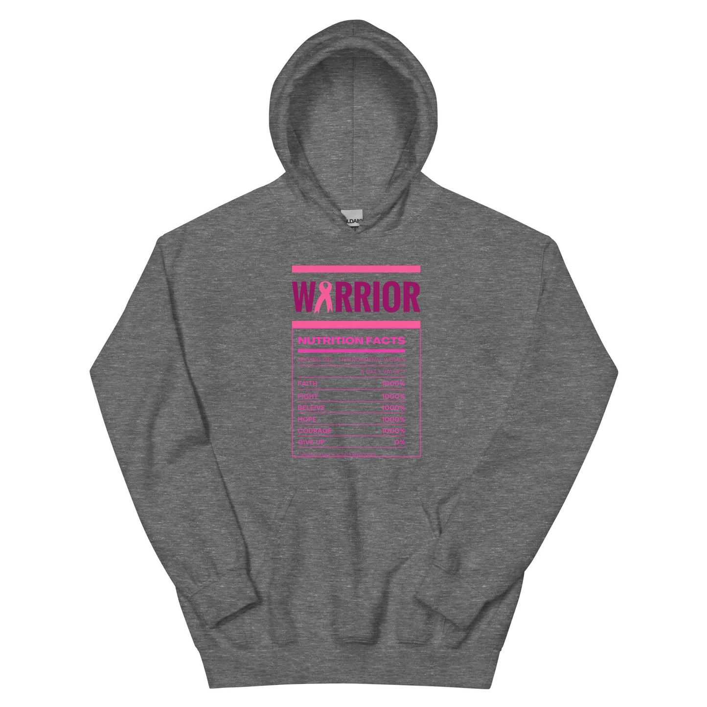 Breast Cancer Nutritional Facts Hoodie - JohnVsGBMGraphite HeatherS