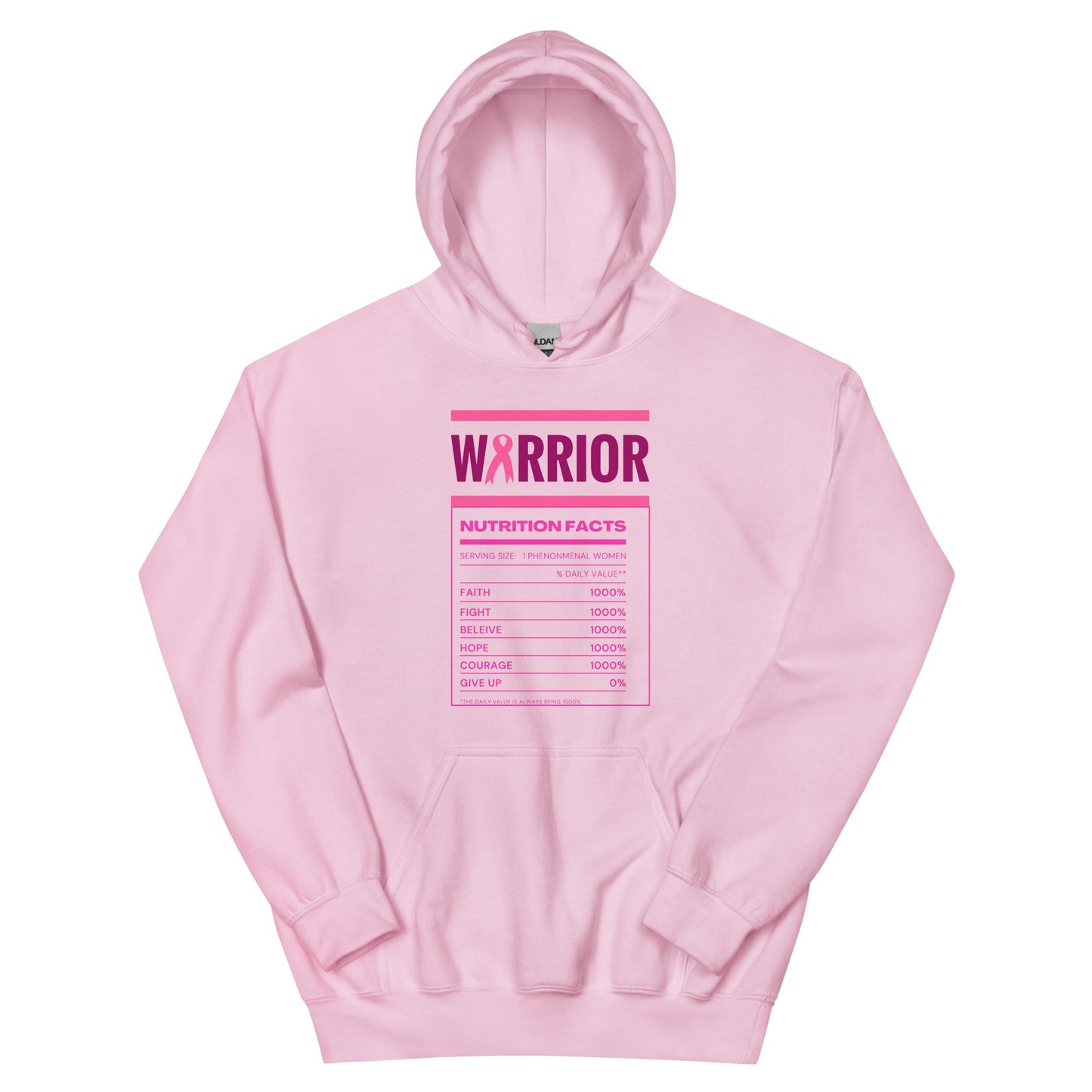 Breast Cancer Nutritional Facts Hoodie - JohnVsGBMLight PinkS