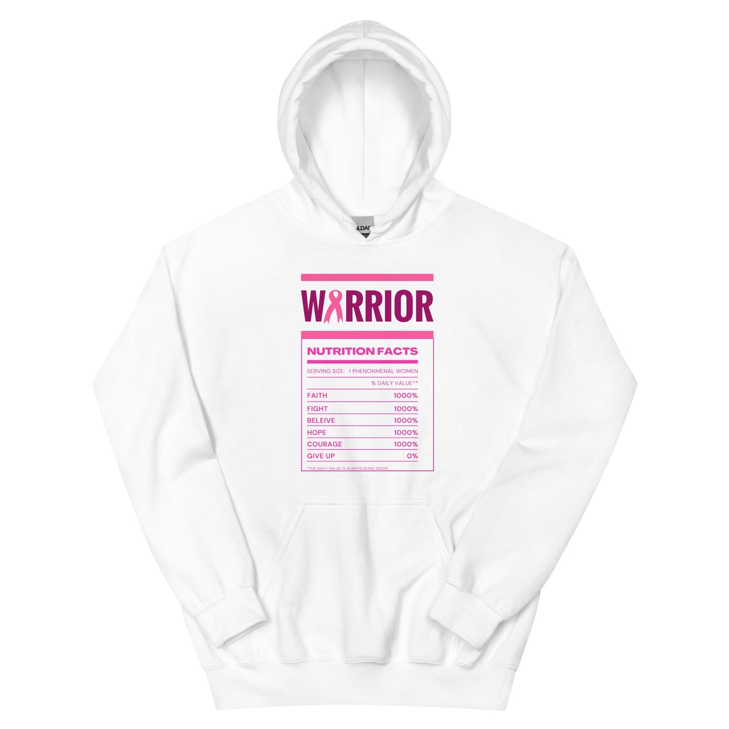 Breast Cancer Nutritional Facts Hoodie - JohnVsGBMWhiteS