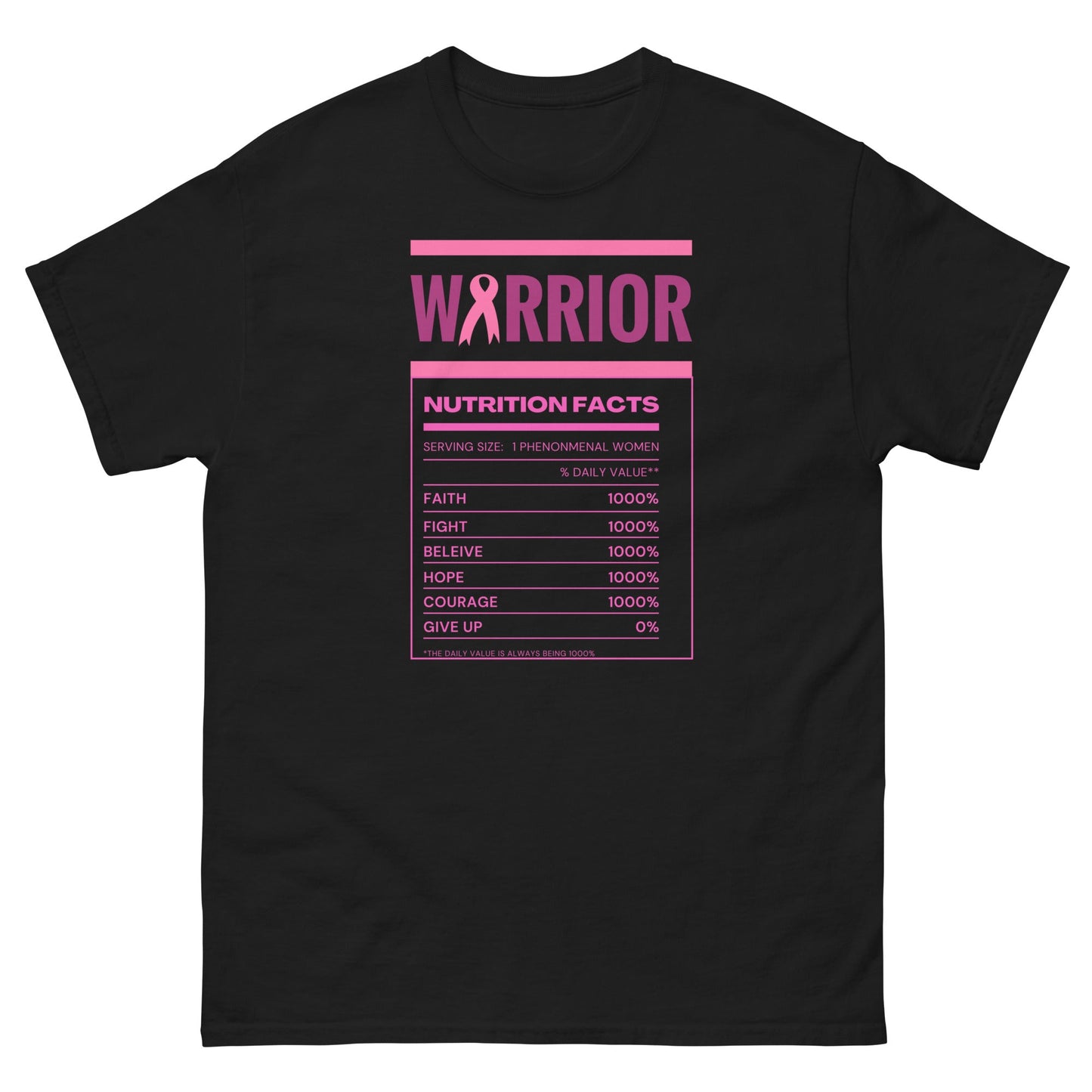 Breast Cancer Nutritional Facts Tee - JohnVsGBMBlackS