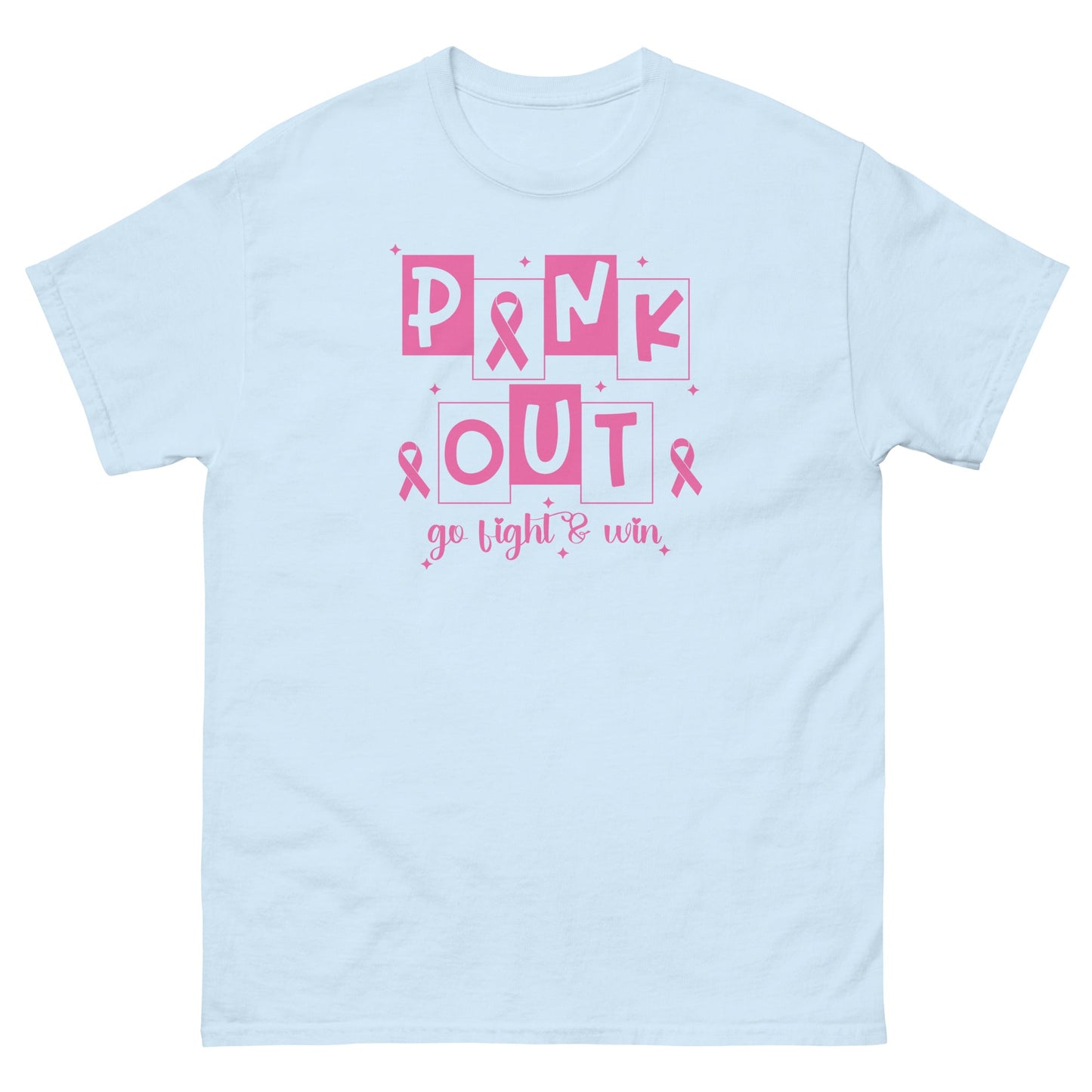 Breast Cancer Pink Out Tee - JohnVsGBMLight BlueS