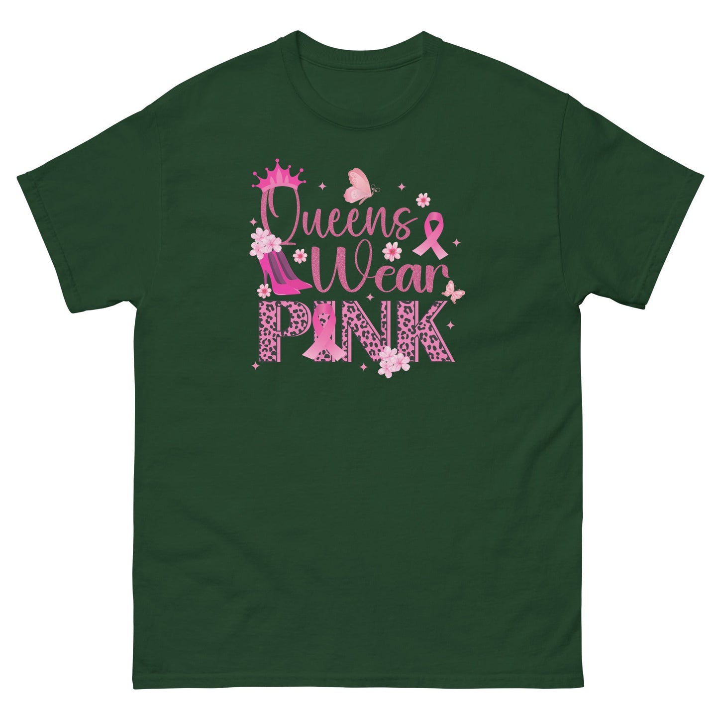 Breast Cancer Queens Tee - JohnVsGBMForest GreenS