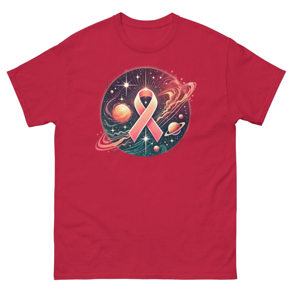 Breast Cancer Rings Galaxy Tee - JohnVsGBMCardinalS