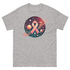 Breast Cancer Rings Galaxy Tee - JohnVsGBMSport GreyS