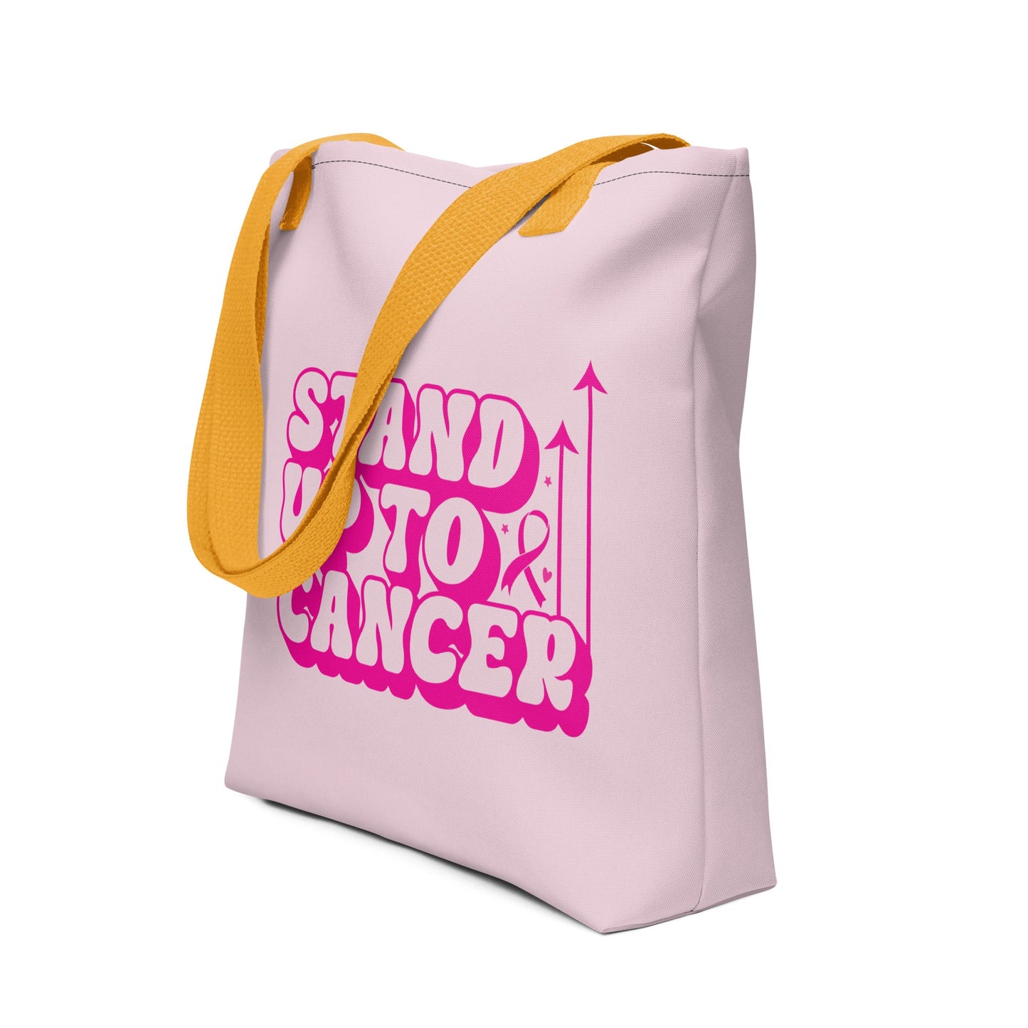 Breast Cancer Stand Up Tote Bag - JohnVsGBMYellow