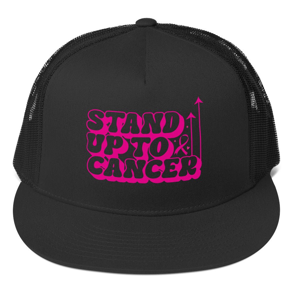 Breast Cancer Stand Up Trucker Cap - JohnVsGBMBlack