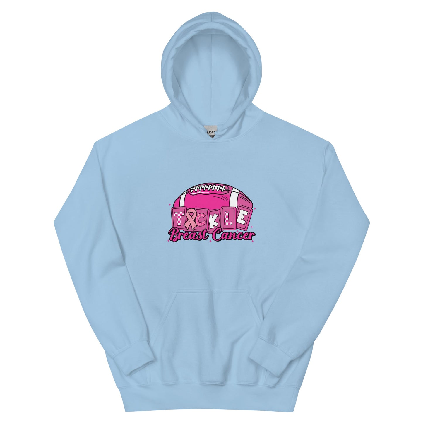 Breast Cancer Tackle Hoodie - JohnVsGBMLight BlueS