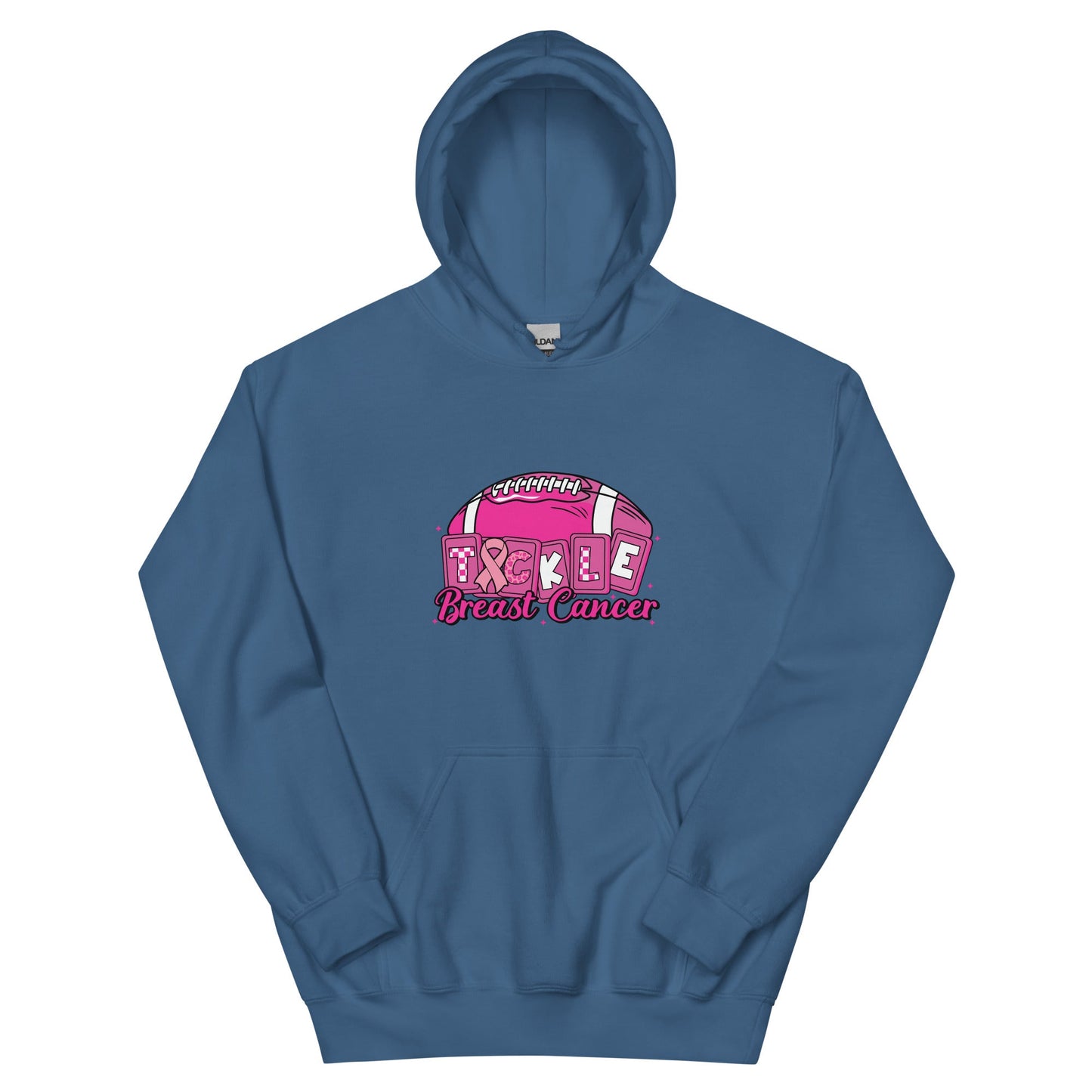 Breast Cancer Tackle Hoodie - JohnVsGBMIndigo BlueS