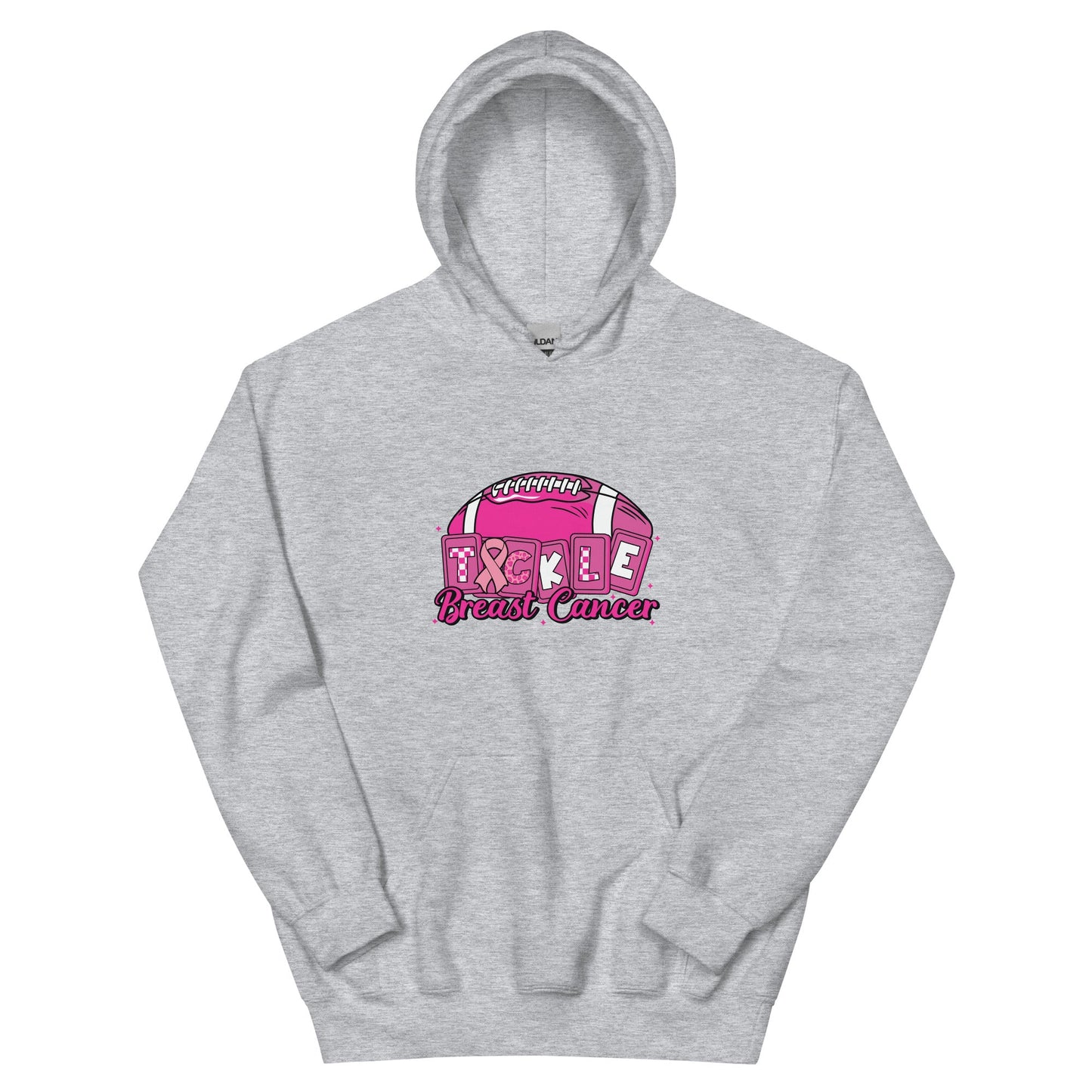 Breast Cancer Tackle Hoodie - JohnVsGBMSport GreyS