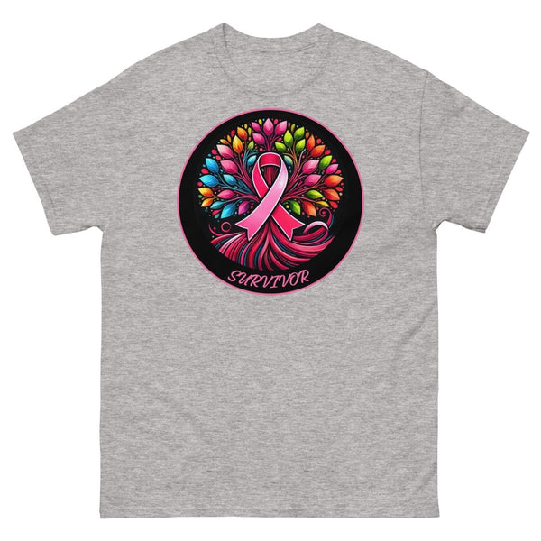 Breast Cancer Tree of Life Tee - JohnVsGBMSport GreyS