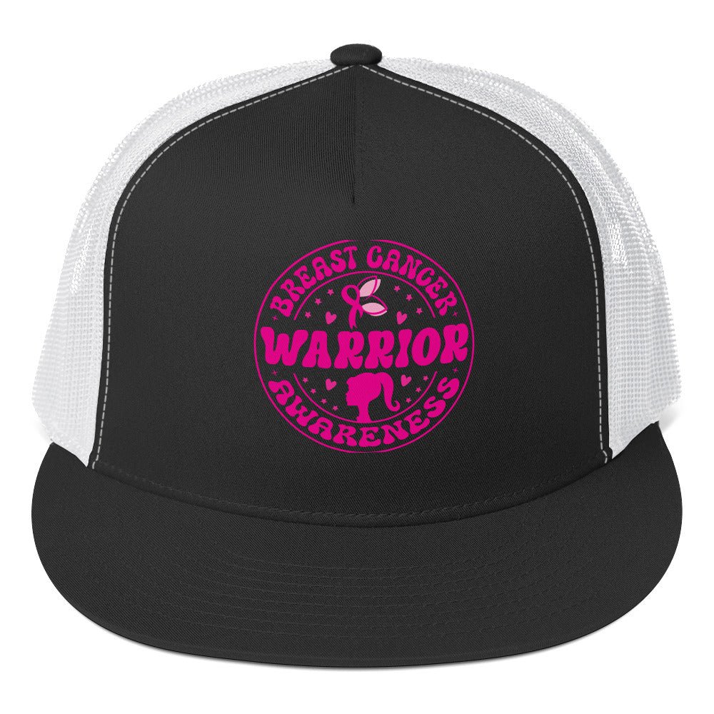 Breast Cancer Trucker Cap - JohnVsGBMBlack/ White