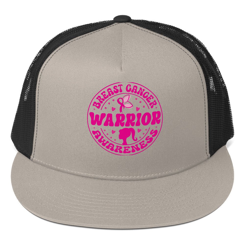 Breast Cancer Trucker Cap - JohnVsGBMSilver/ Black