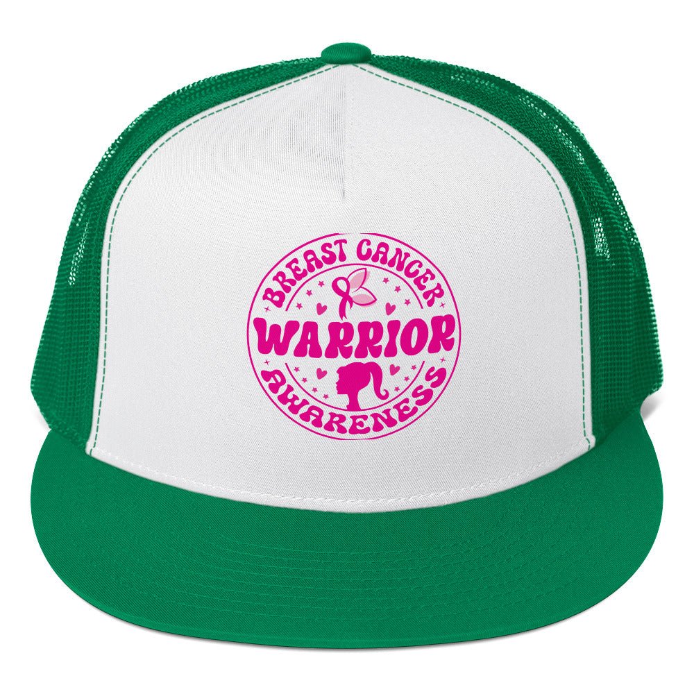 Breast Cancer Trucker Cap - JohnVsGBMKelly/ White/ Kelly